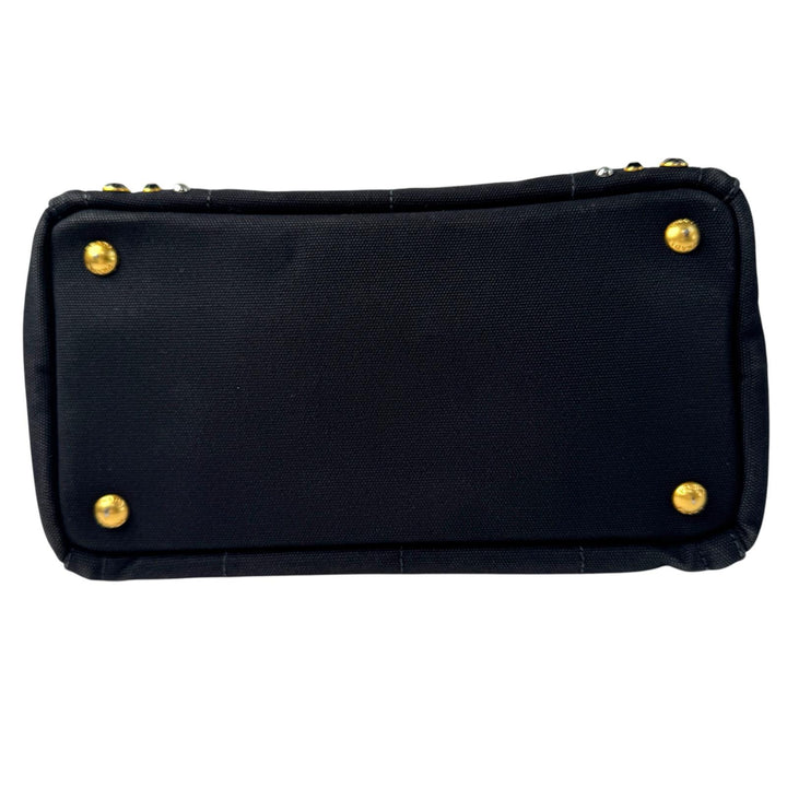 プラダ PRADA カナパ ビジュー スタッズ 2WAY トートバッグ ショルダーバッグ 斜めがけ クロスボディ レディース