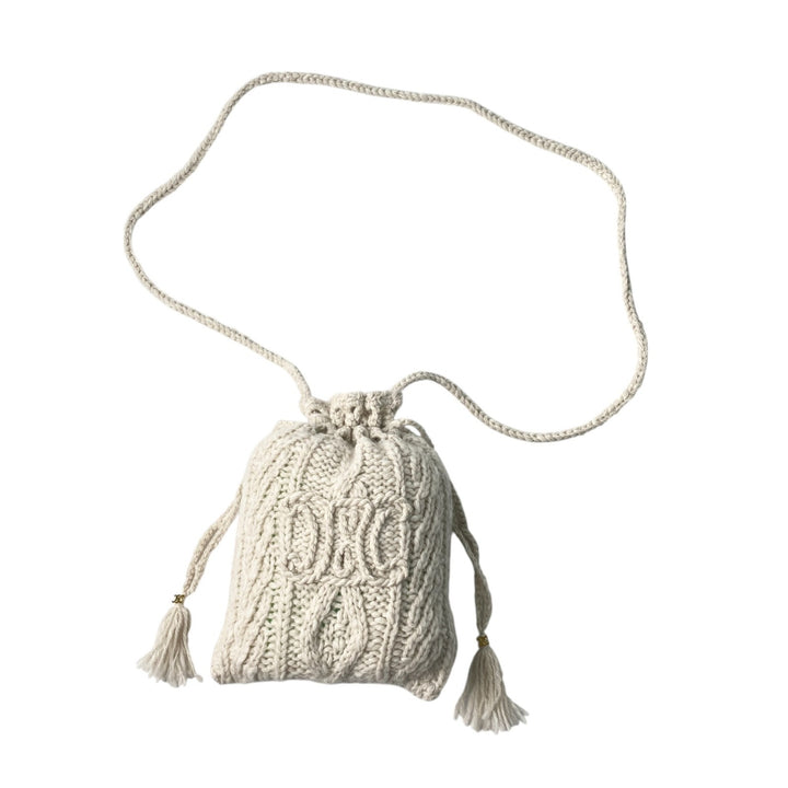 未使用 セリーヌ CELINE レディース アラン ニット ミニショルダーバッグ 斜めがけ クロスボディ