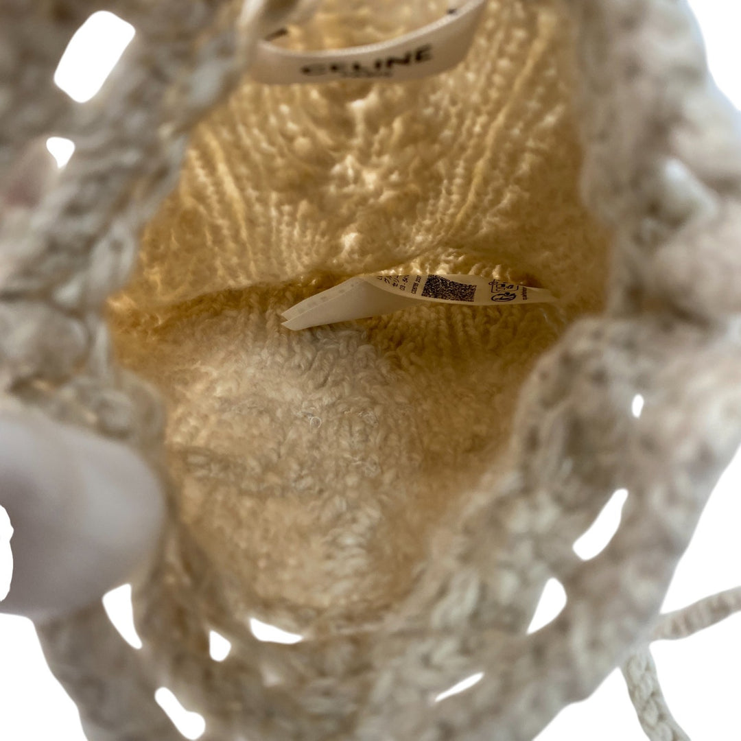 未使用 セリーヌ CELINE レディース アラン ニット ミニショルダーバッグ 斜めがけ クロスボディ