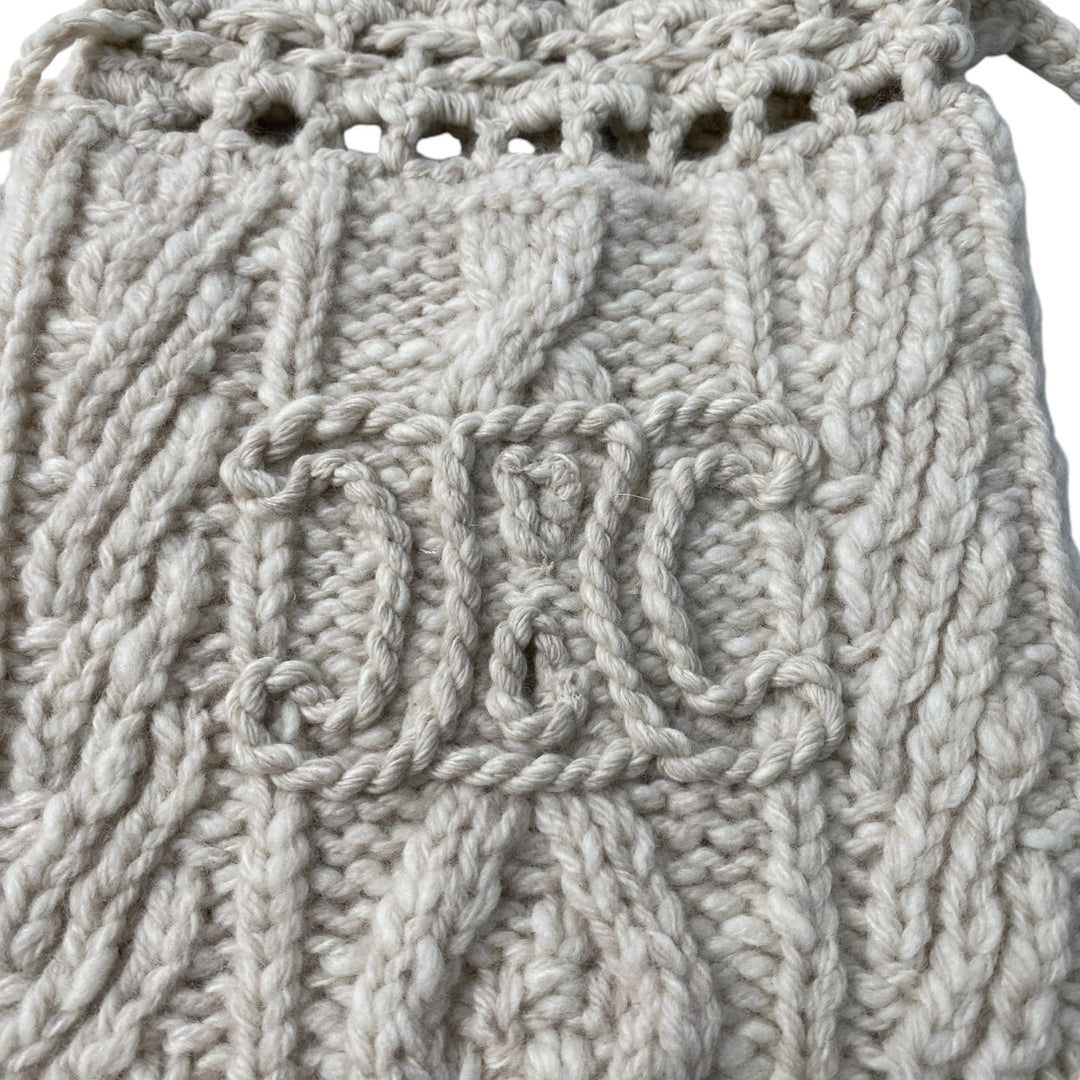 未使用 セリーヌ CELINE レディース アラン ニット ミニショルダーバッグ 斜めがけ クロスボディ