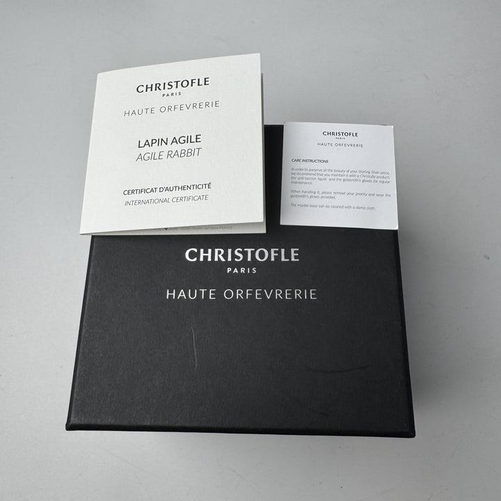 クリストフル CHRISTOFLE 置物 ウサギ アジャイルラビット 純銀 7/99 真正証明書付