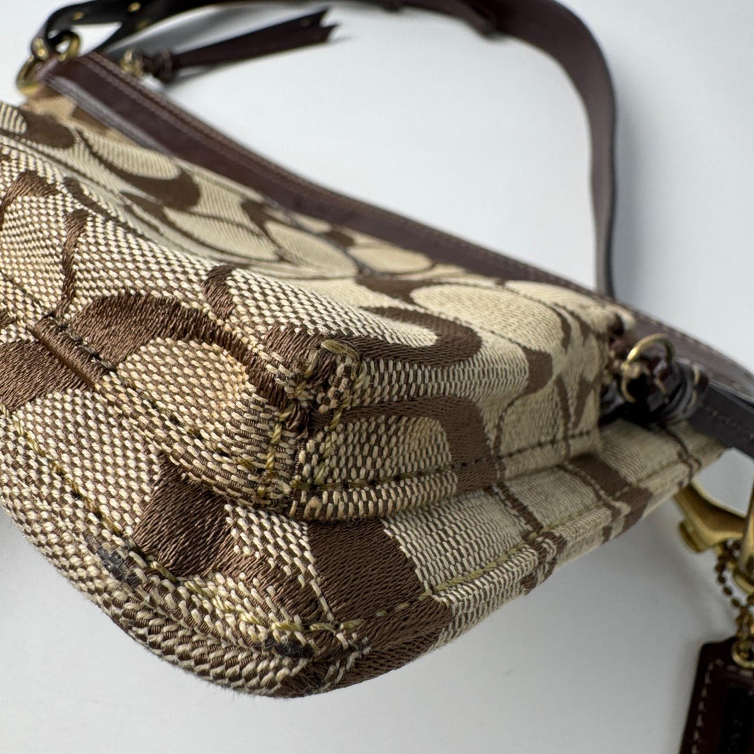 コーチ COACH シグネチャー ワンショルダーバッグ Y2K ブラウン レディース