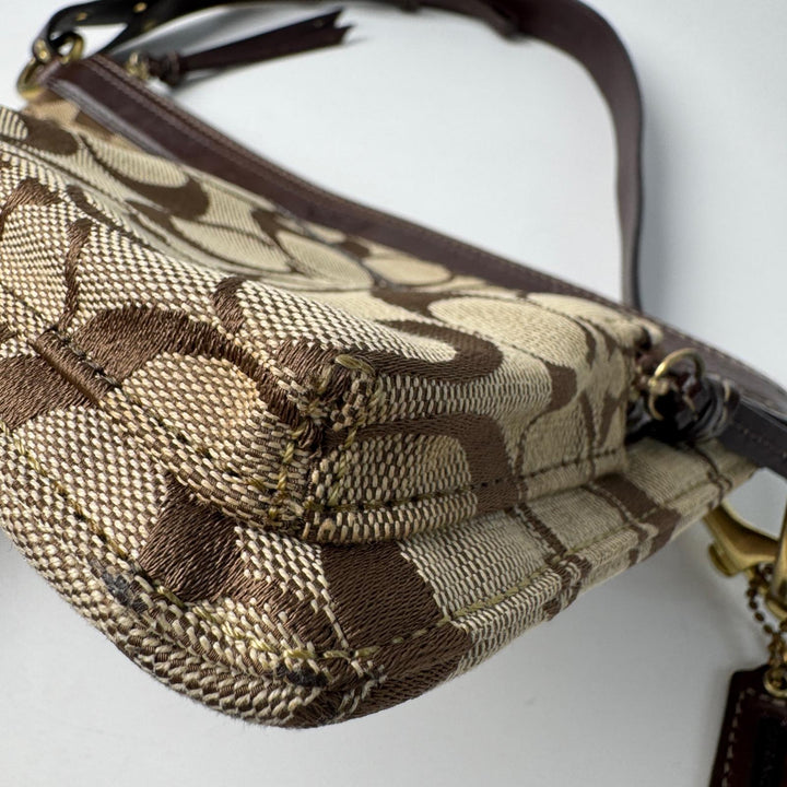 コーチ COACH シグネチャー ワンショルダーバッグ Y2K ブラウン レディース