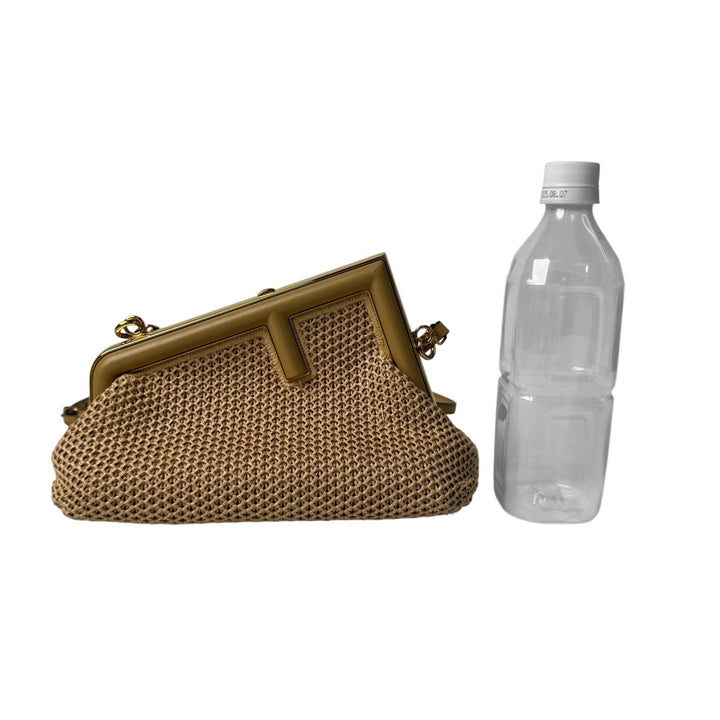 フェンディ FENDI ファースト スモール クラッチバッグ 2way ショルダーバッグ ラフィア 8PB129 レディース 斜めがけ クロスボディ