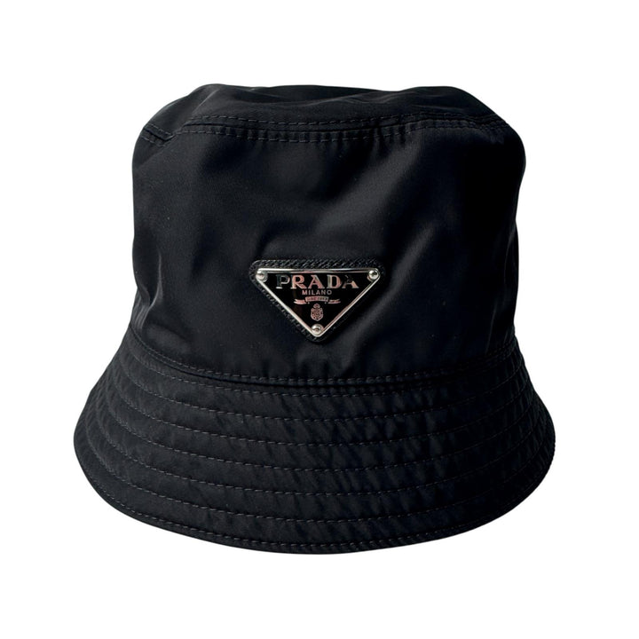 プラダ PRADA トライアングルロゴ バケットハット 帽子 2HC137 ♯S レディース