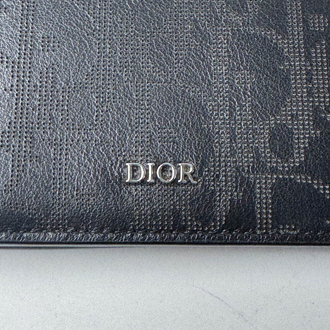 ディオール DIOR オブリーク ギャラクシー 二つ折り財布 小銭入れなし メンズ