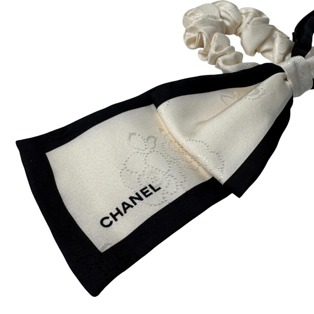 美品 シャネル CHANEL シュシュ リボン シルク AA7530 ヘアアクセサリー レディース