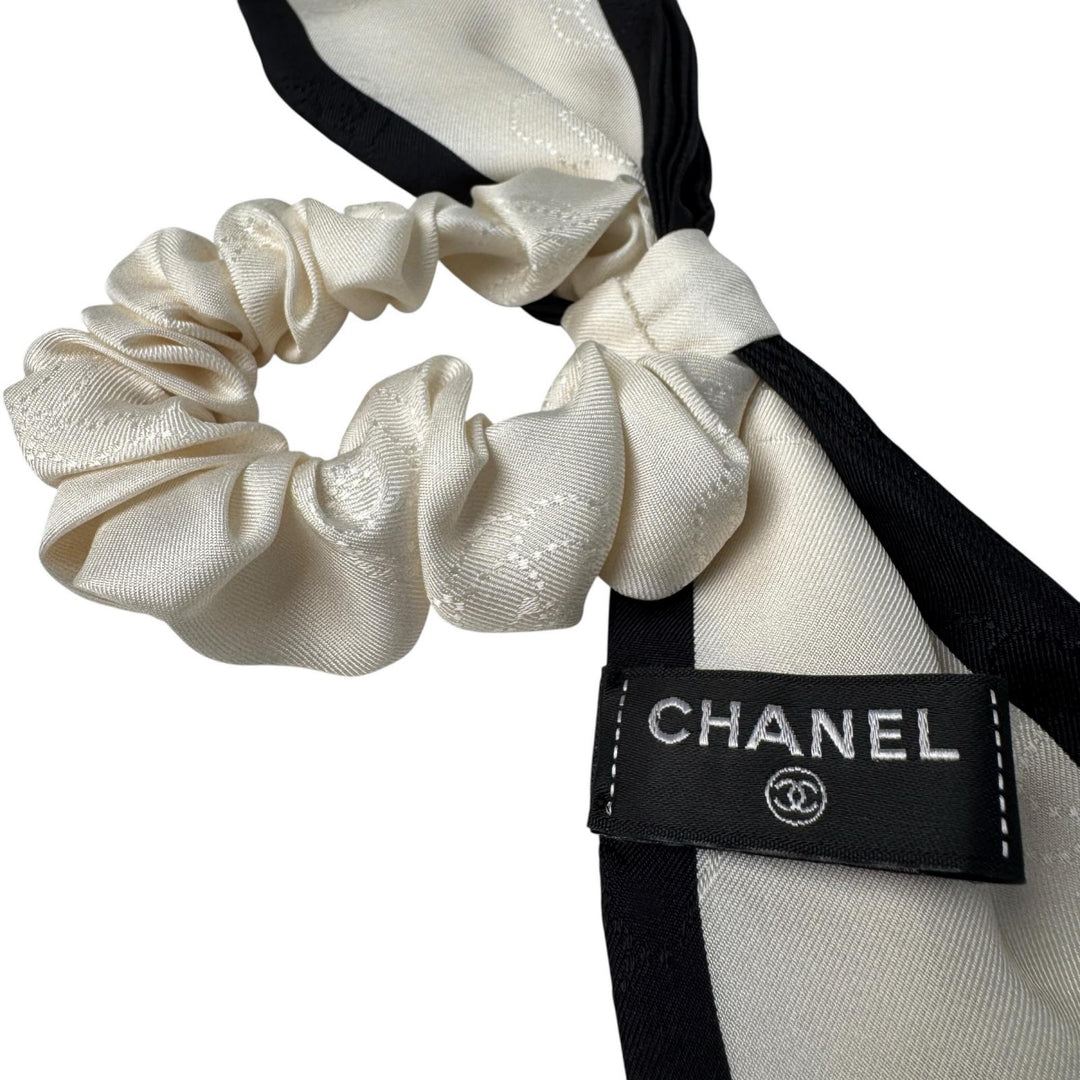 美品 シャネル CHANEL シュシュ リボン シルク AA7530 ヘアアクセサリー レディース
