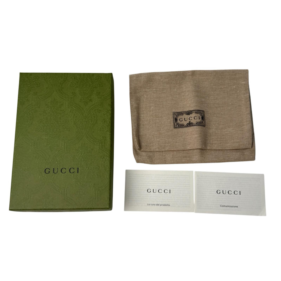 美品 グッチ GUCCI バンブー付き ダブルG ミディアム ウォレット 二つ折り財布 739498 2067 レディース