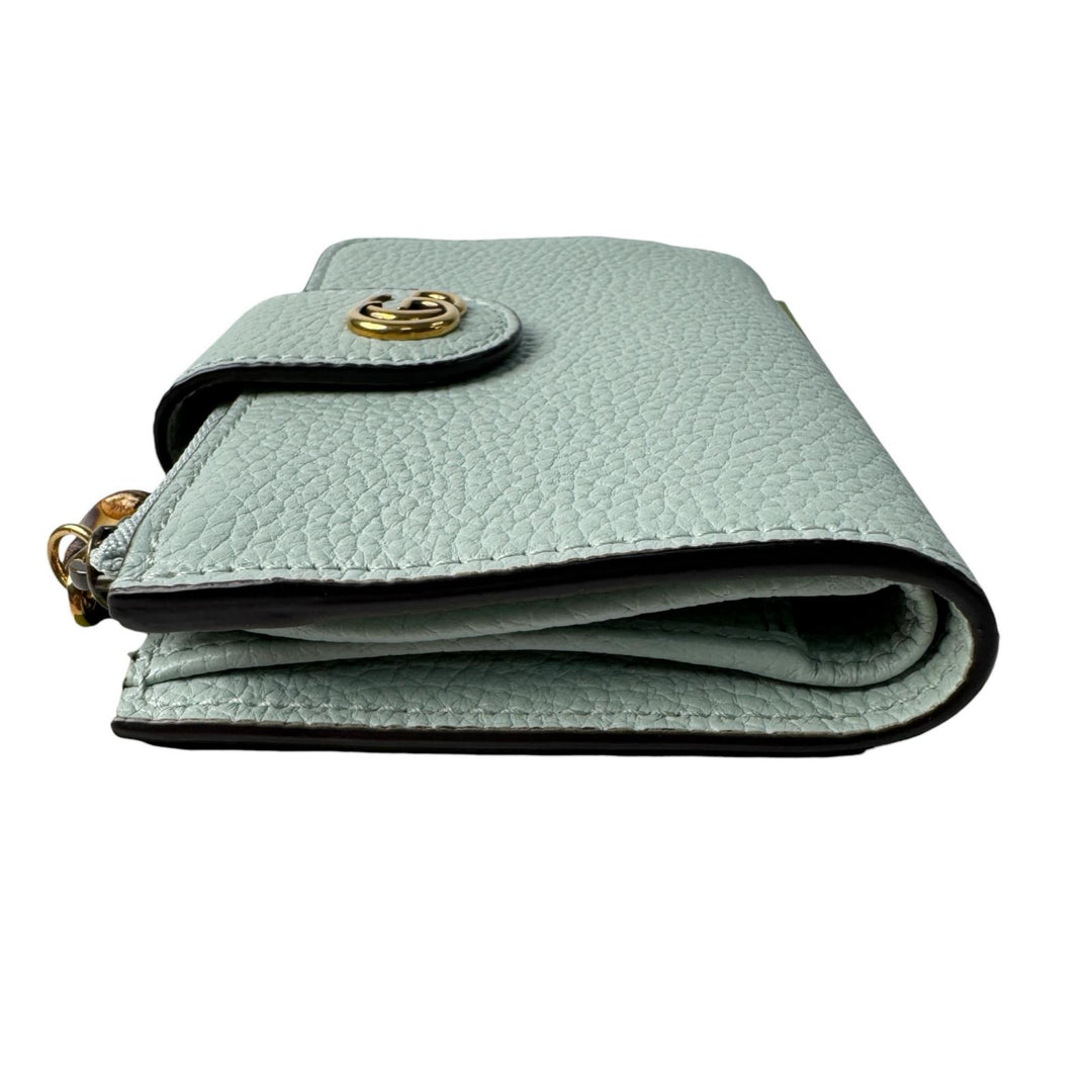 美品 グッチ GUCCI バンブー付き ダブルG ミディアム ウォレット 二つ折り財布 739498 2067 レディース