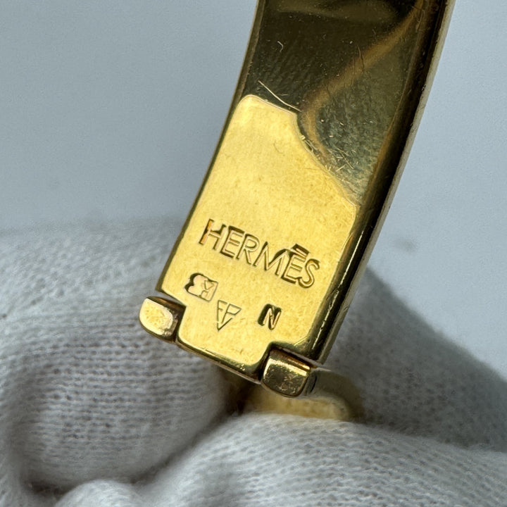 エルメス HERMES クリッククラックH ブレスレット ブラック ゴールド メンズ