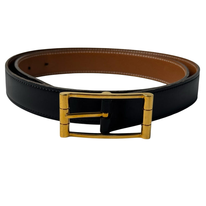 エルメス HERMES アピ レザーベルト ゴールド金具 □B刻印 ♯90 メンズ