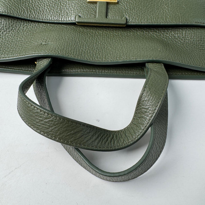 美品 トッズ TOD'S Tタイムレス ショッピング 2way ショルダーバッグ トートバッグ レディース