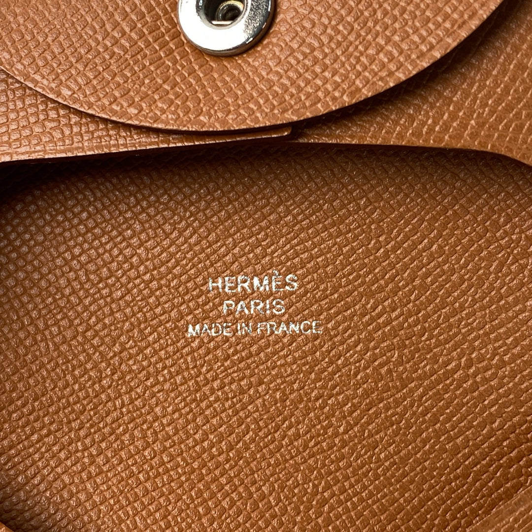 新品 エルメス HERMES レディース バスティア ゴールド ヴォーマダム SV金具 W刻印 コインケース
