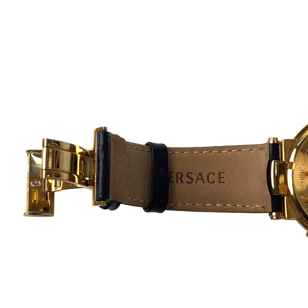 未使用 ヴェルサーチェ VERSACE メンズ クロノグラフ SS クォーツ