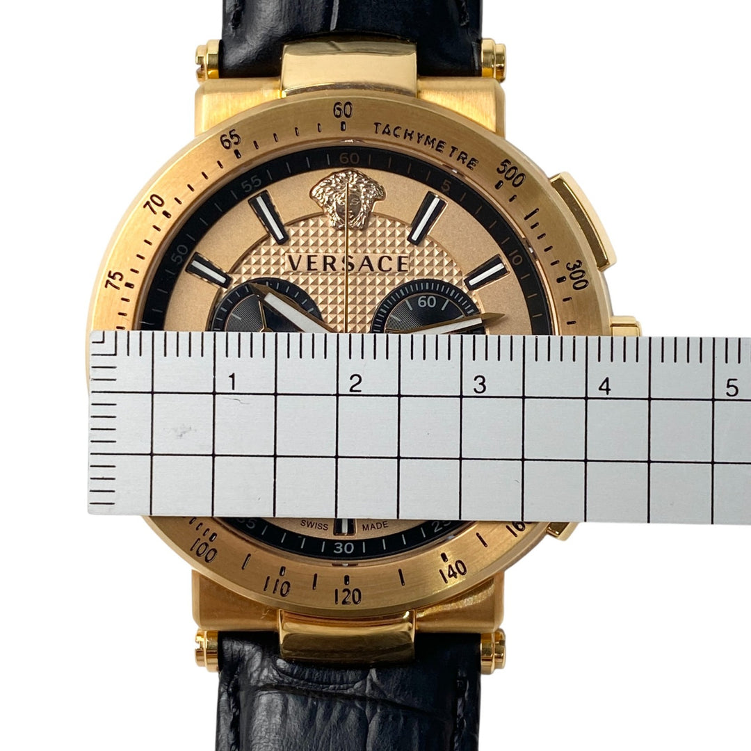 未使用 ヴェルサーチェ VERSACE メンズ クロノグラフ SS クォーツ