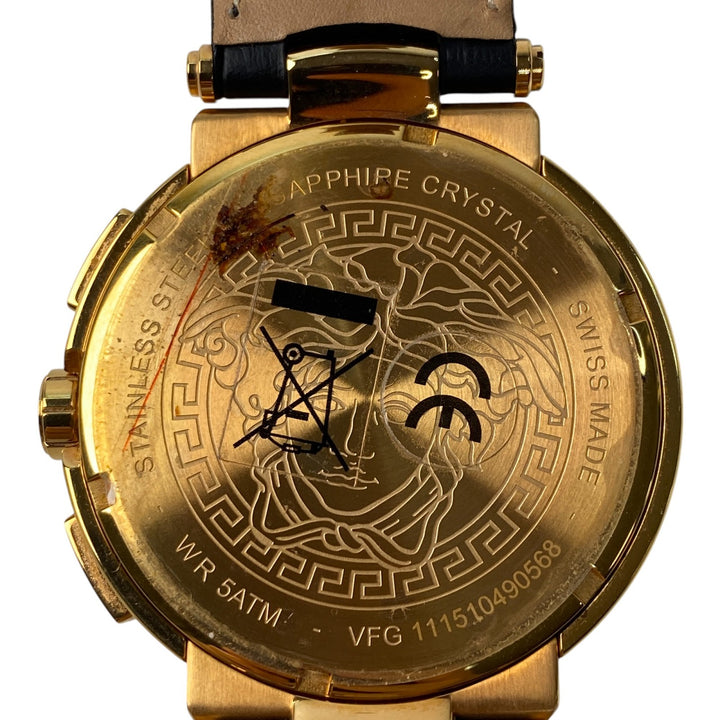 未使用 ヴェルサーチェ VERSACE メンズ クロノグラフ SS クォーツ