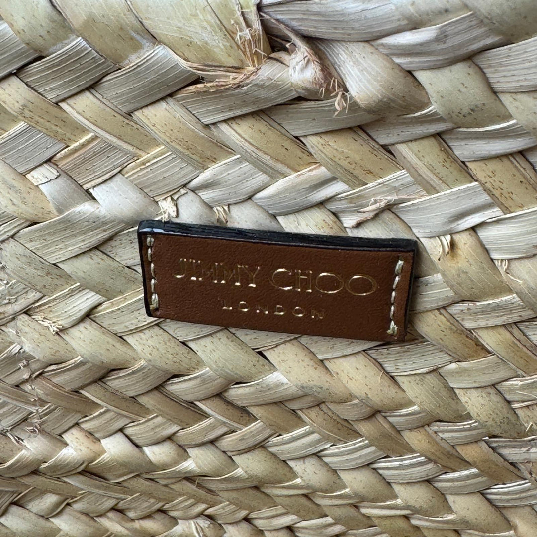 ジミーチュウ Jimmy Choo ラフィア製 Macy カゴバッグ 2way ショルダーバッグ ハンドバッグ 斜めがけ クロスボディ レディース