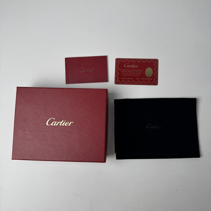 カルティエ Cartier カードケース コインケース フーシャピンク レザー レディース