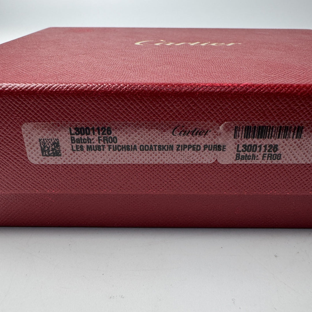 カルティエ Cartier カードケース コインケース フーシャピンク レザー レディース