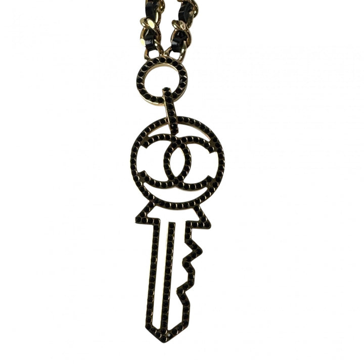 シャネル CHANEL ココマーク 鍵 キー モチーフ ネックレス B17A レディース