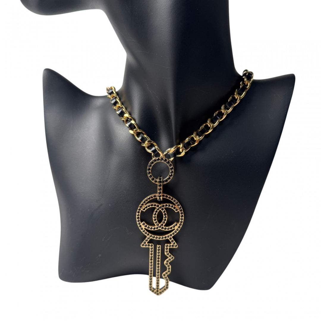 シャネル CHANEL ココマーク 鍵 キー モチーフ ネックレス B17A レディース
