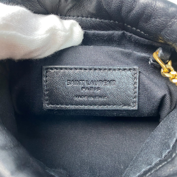 サンローラン SAINT LAURENT レディース ミニ チェーンショルダーバッグ ブラック 斜めがけ クロスボディ 640714