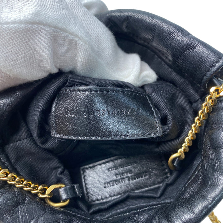 サンローラン SAINT LAURENT レディース ミニ チェーンショルダーバッグ ブラック 斜めがけ クロスボディ 640714