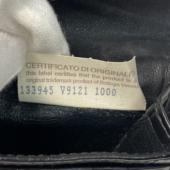 ボッテガヴェネタ BOTTEGA VENETA マットクロコ カードケース ブラック メンズ