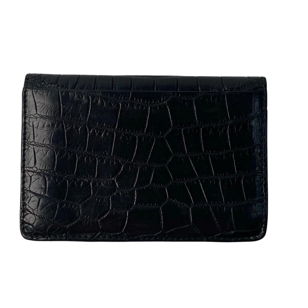 ボッテガヴェネタ BOTTEGA VENETA マットクロコ カードケース ブラック メンズ