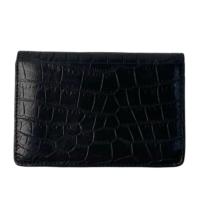 ボッテガヴェネタ BOTTEGA VENETA マットクロコ カードケース ブラック メンズ