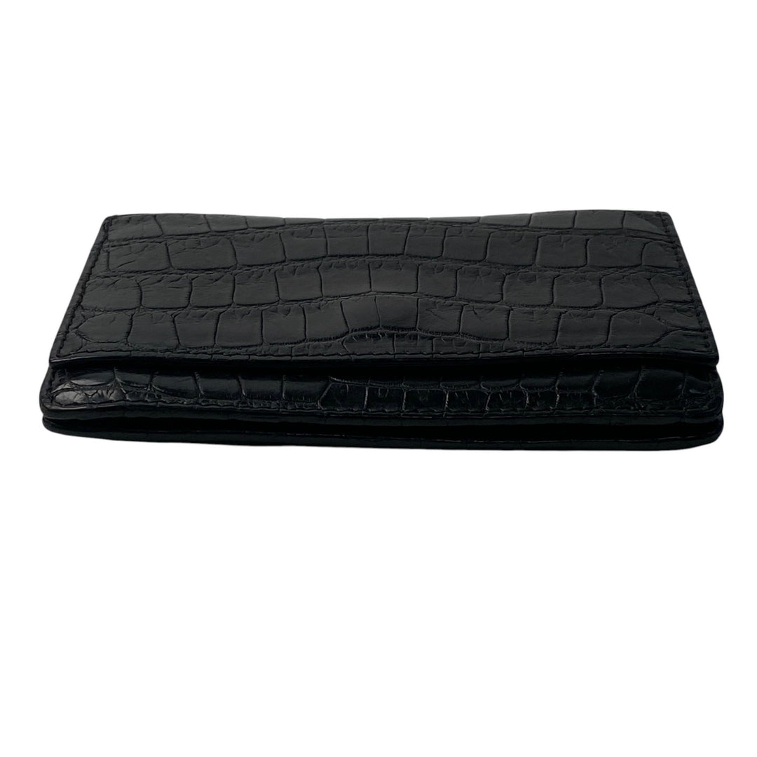 ボッテガヴェネタ BOTTEGA VENETA マットクロコ カードケース ブラック メンズ