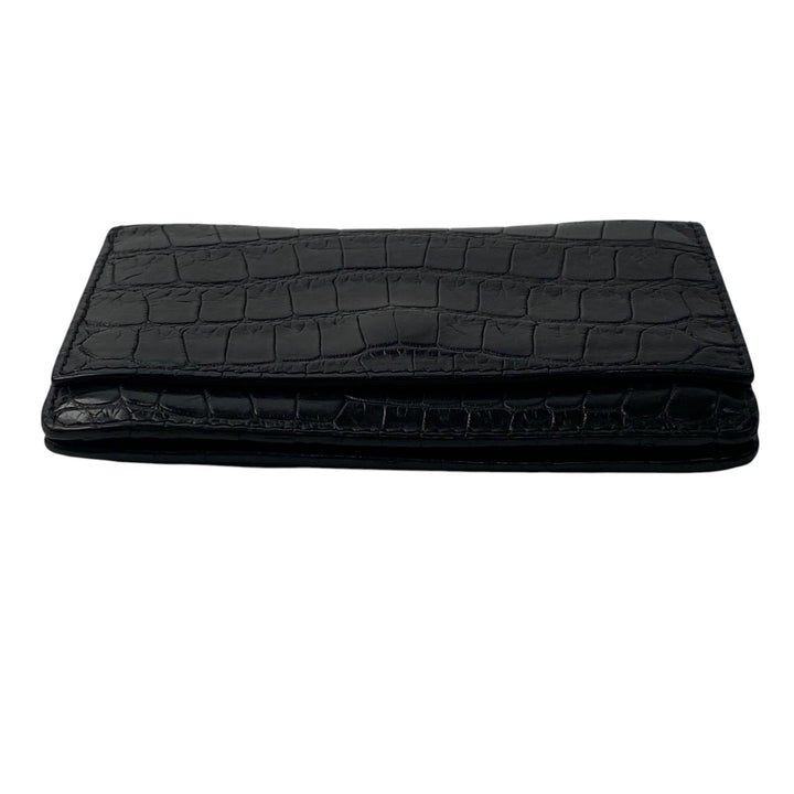 ボッテガヴェネタ BOTTEGA VENETA マットクロコ カードケース ブラック メンズ