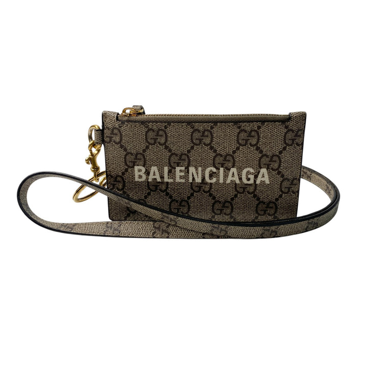 美品 グッチ GUCCI バレンシアガ BALENCIAGA レディース コラボ 681706 ショルダー コインケース