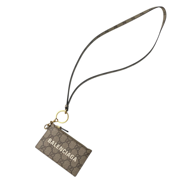 美品 グッチ GUCCI バレンシアガ BALENCIAGA レディース コラボ 681706 ショルダー コインケース