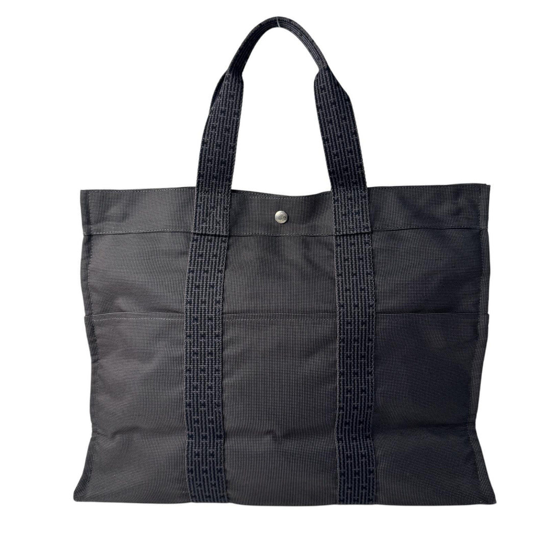 美品 エルメス HERMES エールライン トートバッグ GM キャンバス レディース