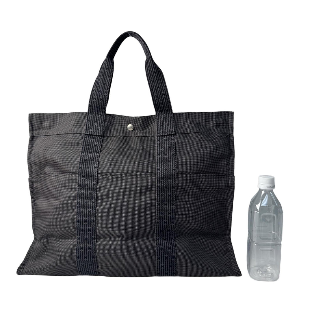 美品 エルメス HERMES エールライン トートバッグ GM キャンバス レディース
