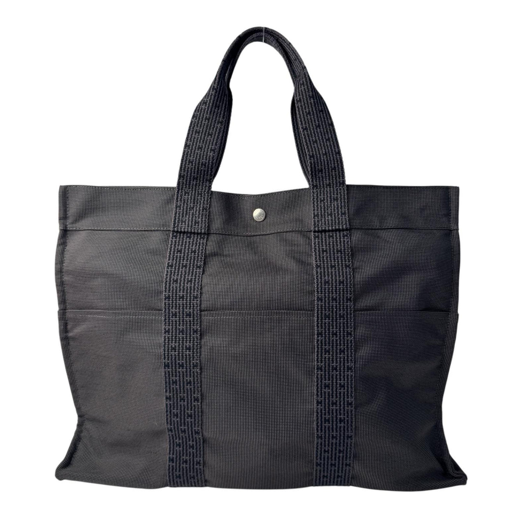 美品 エルメス HERMES エールライン トートバッグ GM キャンバス レディース
