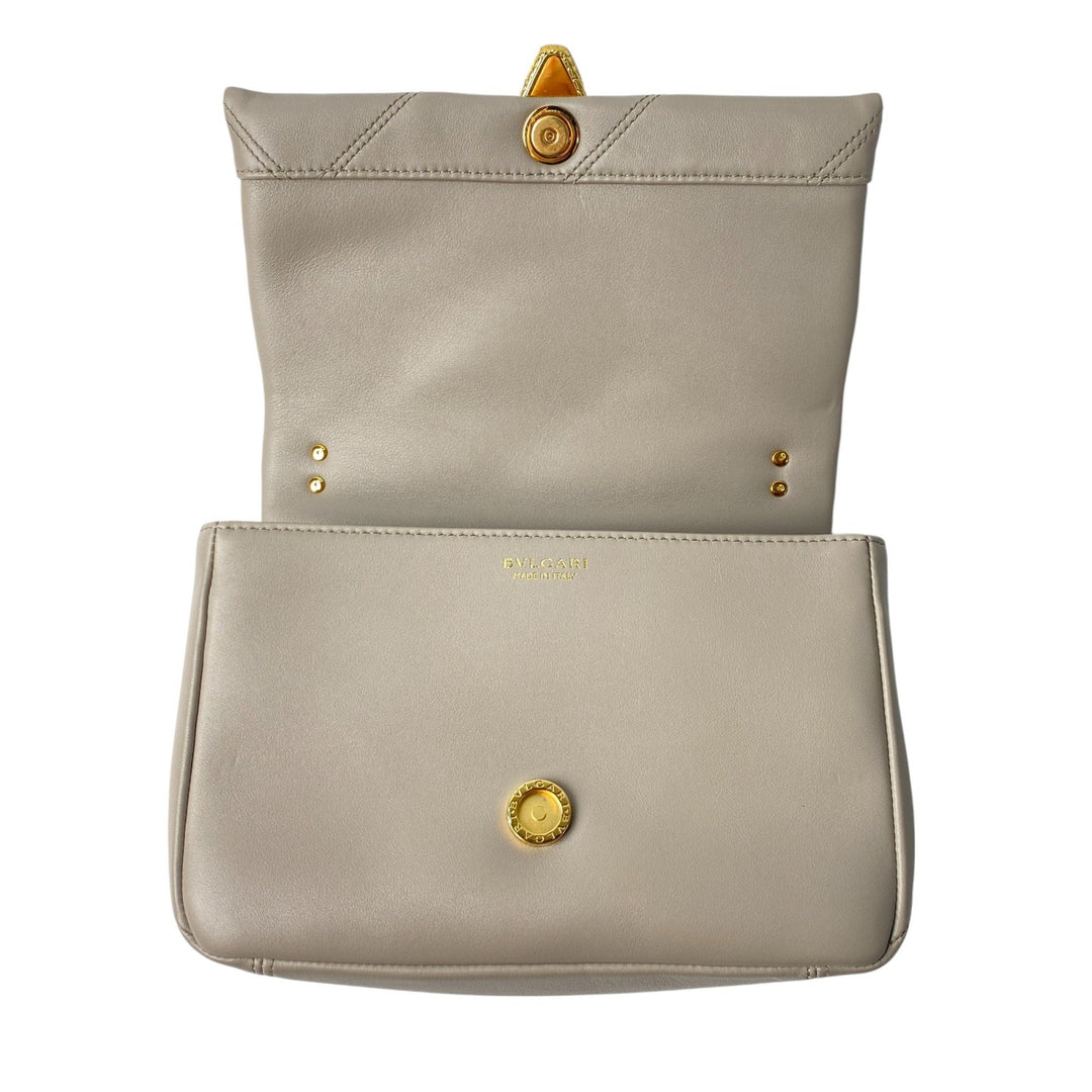 未使用 ブルガリ BVLGARI レディース セルペンティ ハンドバッグ レザー