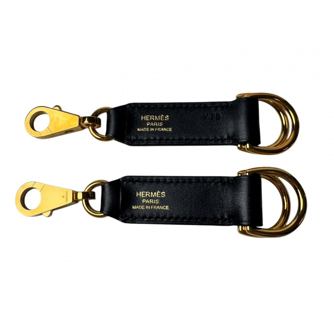 エルメス HERMES アタッシュソワ バッグストラップ Y刻 ブラックGD金具 レディース