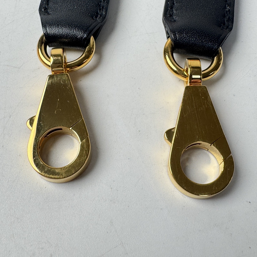 エルメス HERMES アタッシュソワ バッグストラップ Y刻 ブラックGD金具 レディース