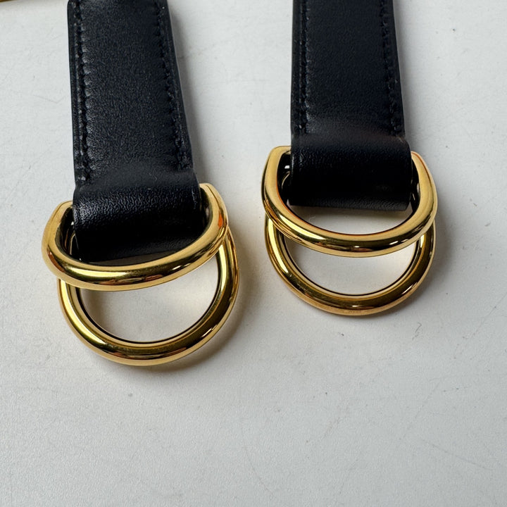 エルメス HERMES アタッシュソワ バッグストラップ Y刻 ブラックGD金具 レディース