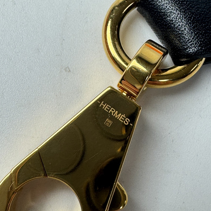 エルメス HERMES アタッシュソワ バッグストラップ Y刻 ブラックGD金具 レディース