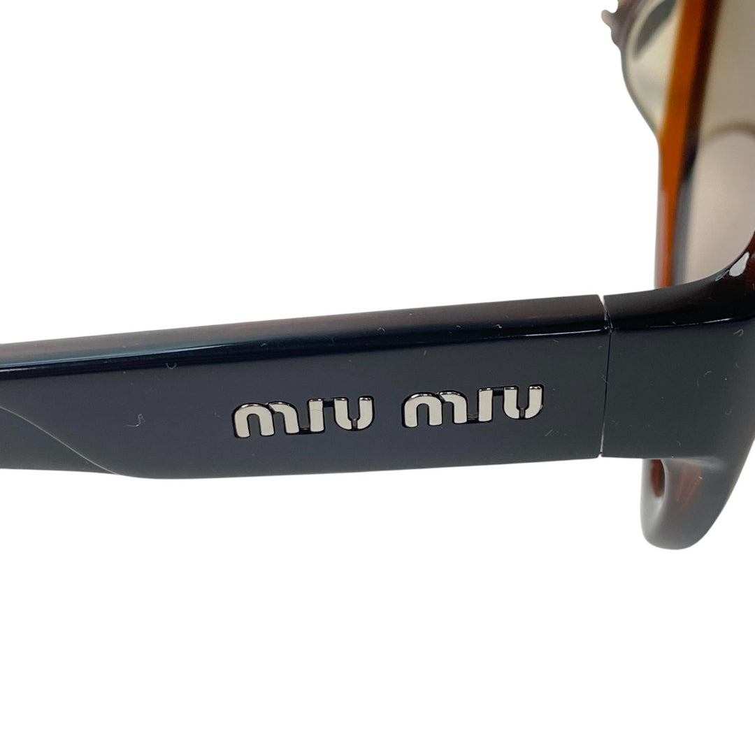 美品 ミュウミュウ MIUMIU レディース ロゴ サングラス 度なし