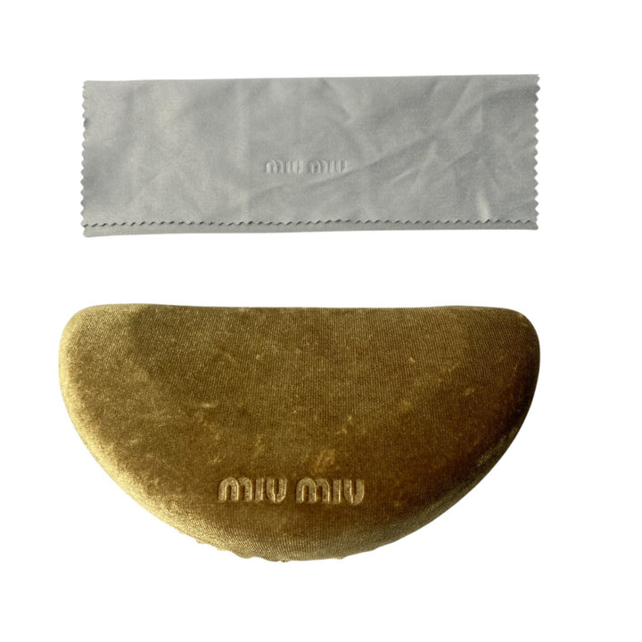 美品 ミュウミュウ MIUMIU レディース ロゴ サングラス 度なし