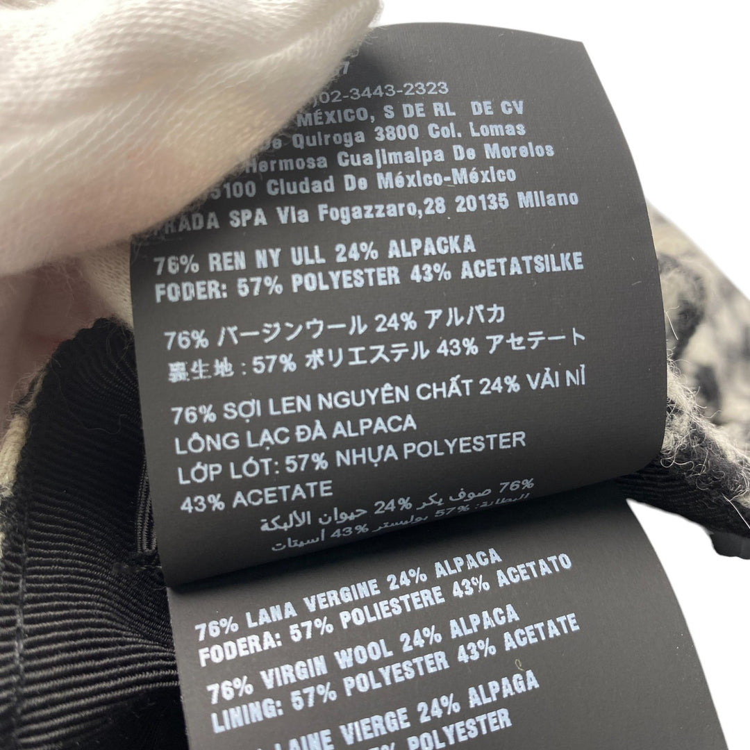 美品 ミュウミュウ MIUMIU ロゴ キャップ M 5HC179 千鳥柄 レディース