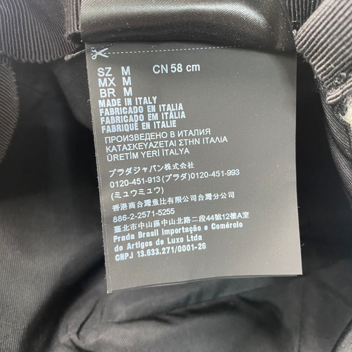 美品 ミュウミュウ MIUMIU ロゴ キャップ M 5HC179 千鳥柄 レディース