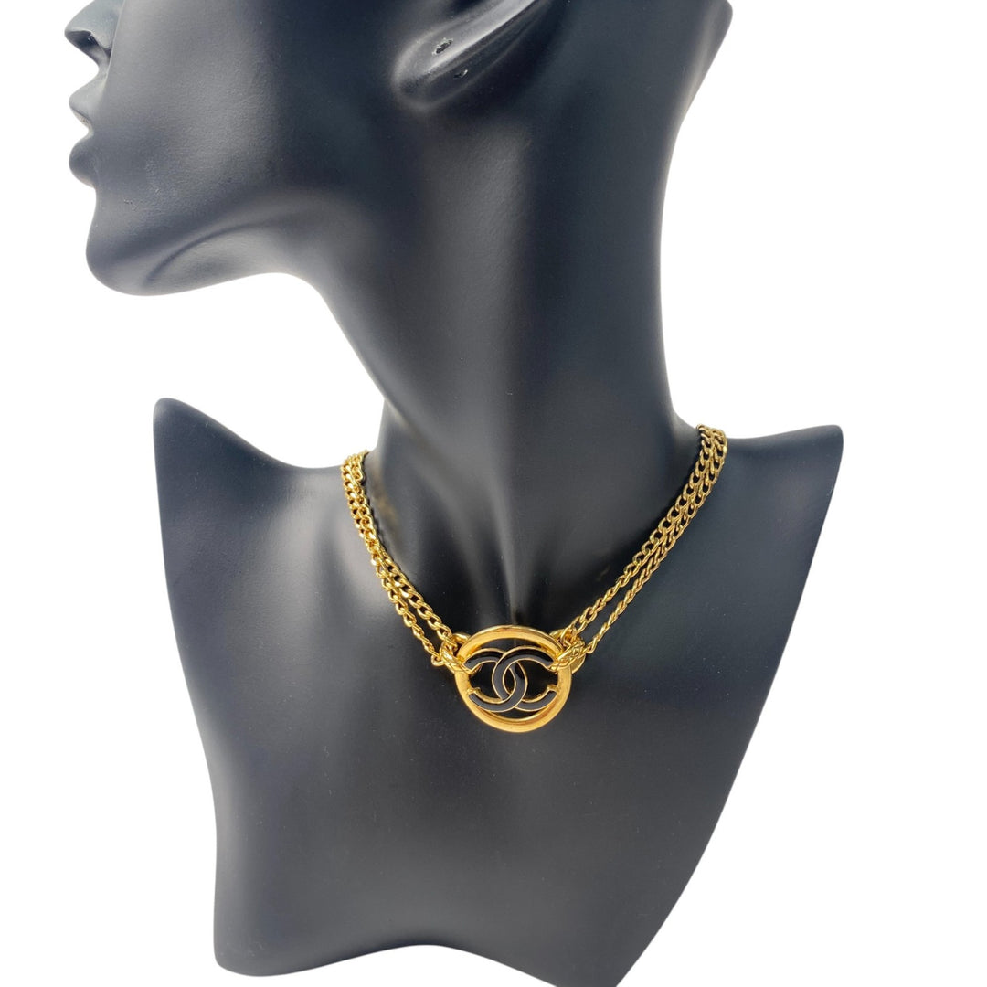 美品 シャネル CHANEL レディース ココマーク チョーカー ネックレス C22S