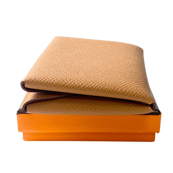 新品 エルメス HERMES レディース ガルヴィ デュオ ゴールド エプソン W刻印 コインケース