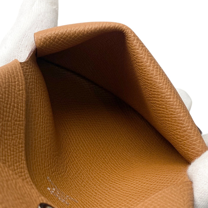 新品 エルメス HERMES レディース ガルヴィ デュオ ゴールド エプソン W刻印 コインケース